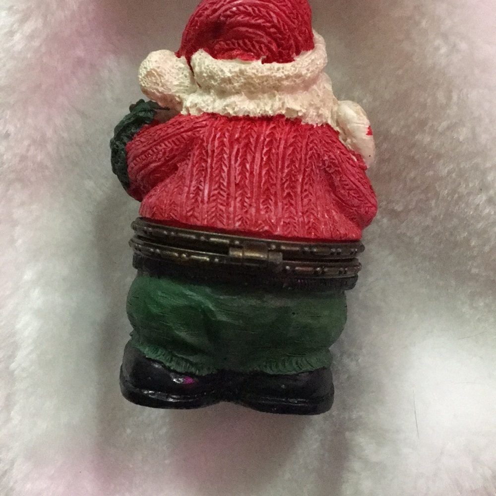 Festive Santa Claus Figurine - Red and Green - Picture 2 of 3